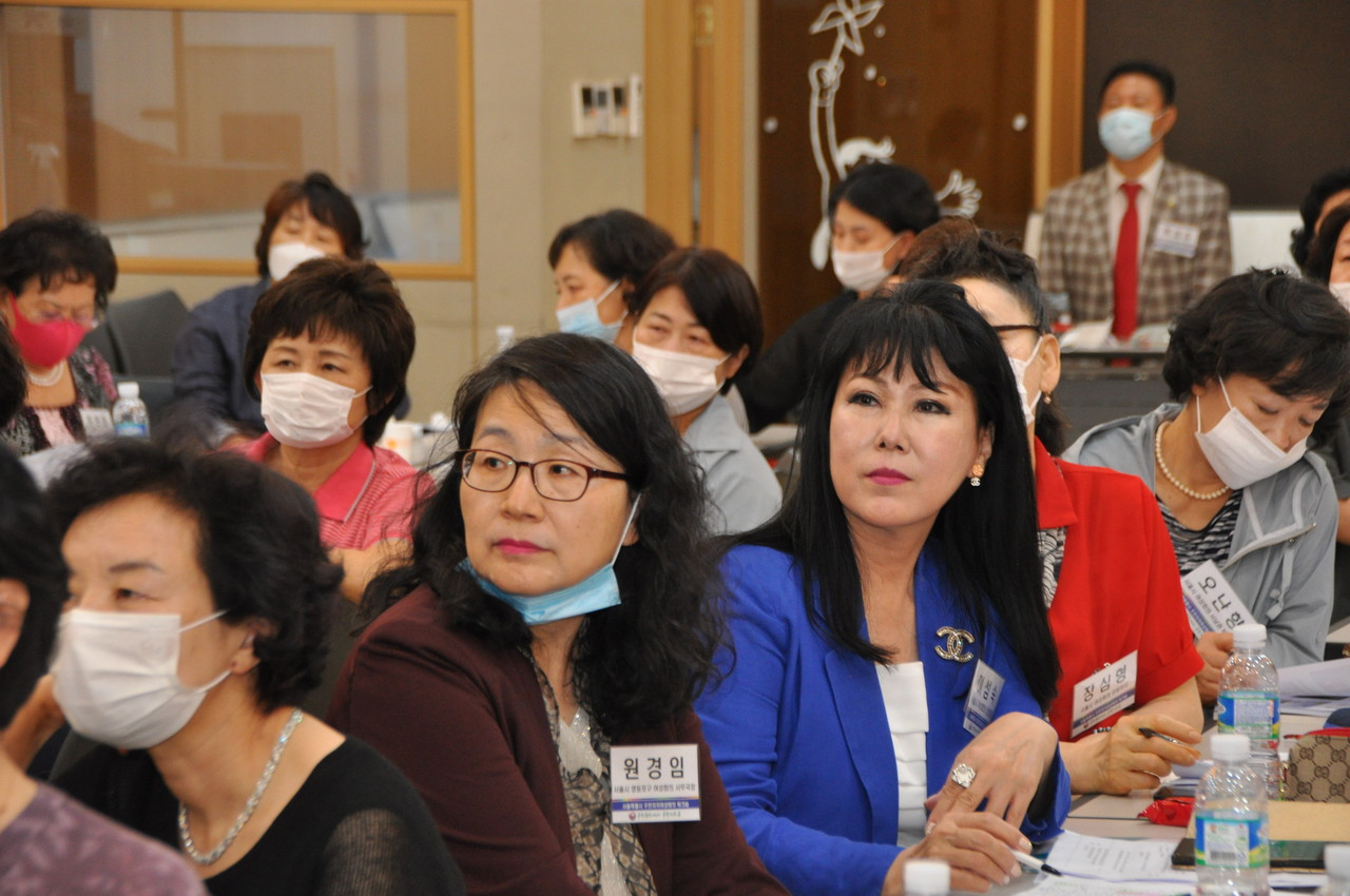 서울시주민자치여성회의가 24일 서울 종로구 태화빌딩 그레이트하모니홀에서 회원 50여 명이 참석한 가운데 워크숍을 개최했다. 사진=정기호 기자