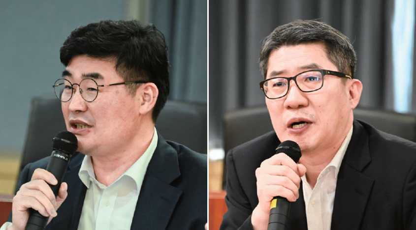 토론 김영섭 웹이코노미 대표(왼쪽), 토론 채진원 경희대 교수