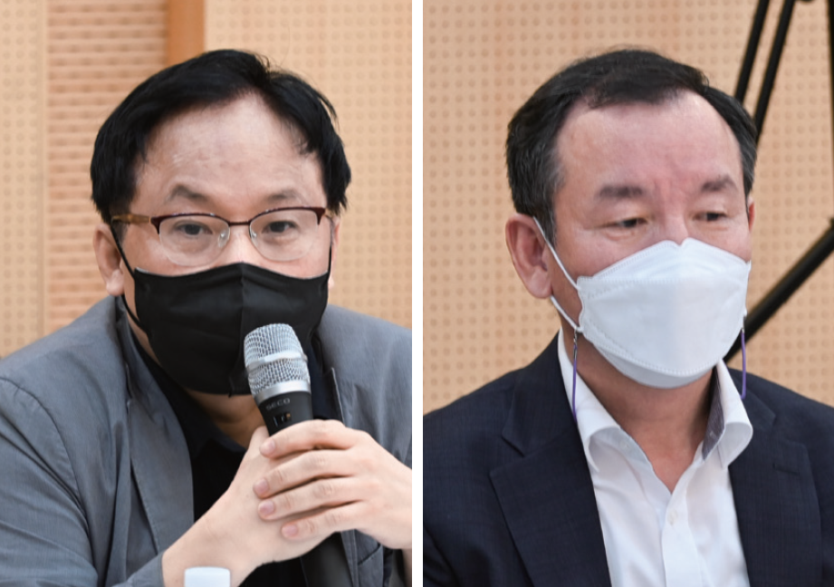 토론 채원호 교수(왼쪽),  토론 박상규 회장