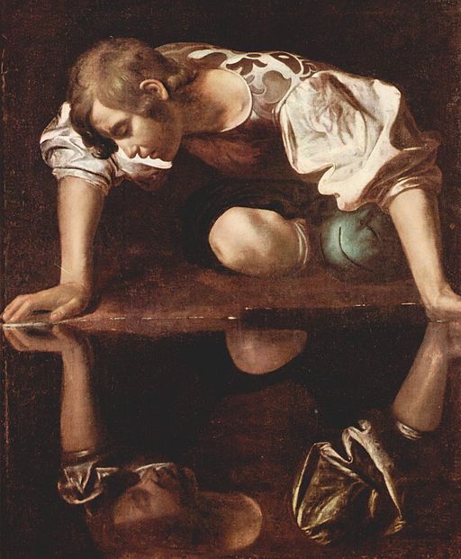 나르시시즘의 어원이 된 신화 속 인물 나르키소스. 사진은 이탈리아 화가 카라바조의 작품이다.